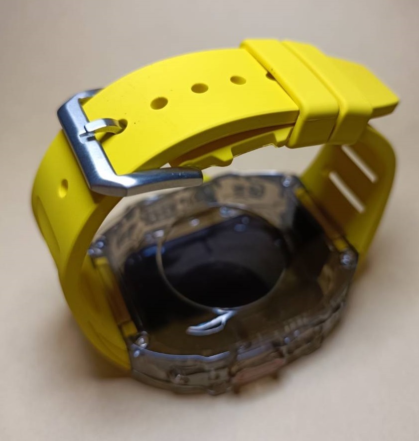 49mm クリア黄 apple watch ultra ポリカーボネート ラバー 【当店限定