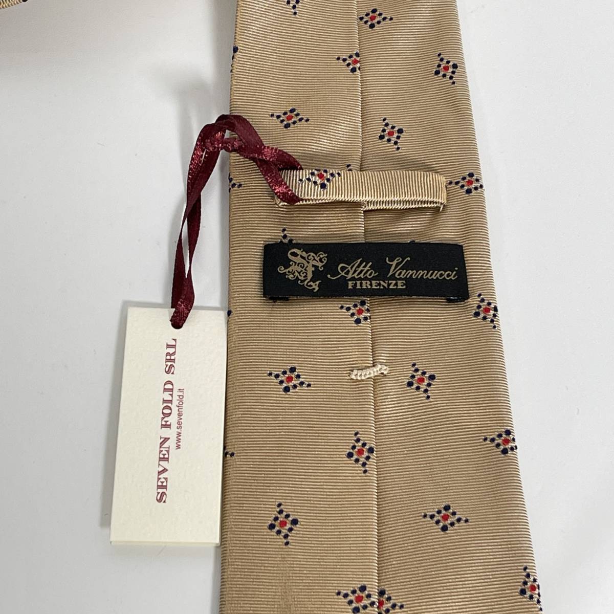 未使用品】AttoVannucci アットヴァンヌッチ ネクタイ ドット 金