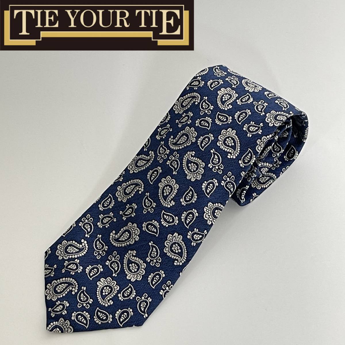 極美品】TIEYOURTIE タイユアタイ ネクタイ ペイズリー 青|PayPayフリマ