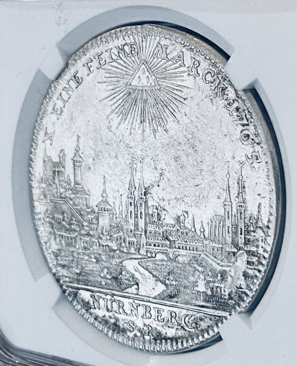1765 year Germany nyurun bell kta-la- silver coin NGC UNC DETAILS