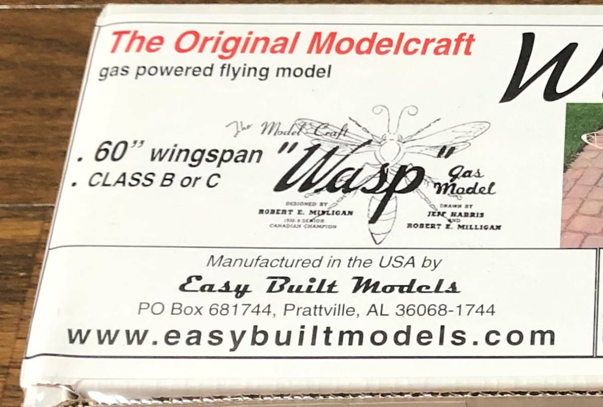 【エンジン動力機】Easy Built社製Original Modelcraft Wasp（翼長：60”＝1524ｍｍ）・・・残り1_画像4