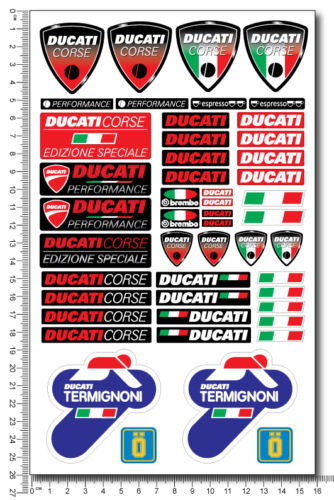 DUCATI CORSE ドゥカティ シェル ステッカー シール デカール セット 送料無料_画像5