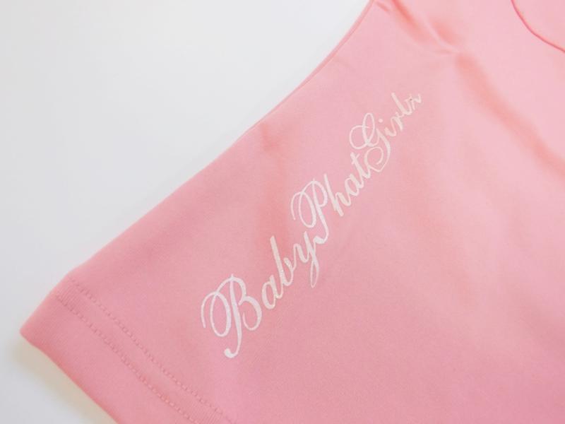Babyphat Baby Phat одежда French рукав tops короткий рукав розовый для девочки 5/6 размер Япония 110cm примерно 