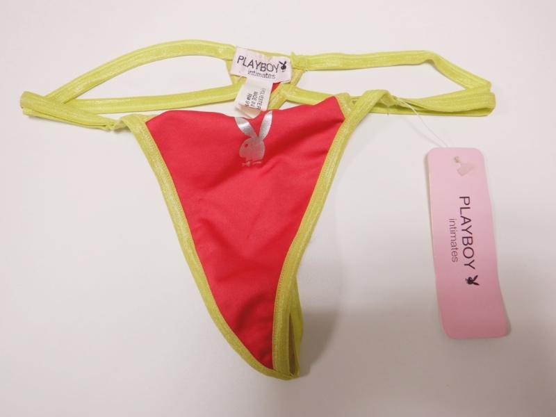 福袋 PLAY BOY プレイボーイ レディース レッド 赤 下着 Tバック ショーツ パンツ キャミソール 3点セット Sサイズ_画像1