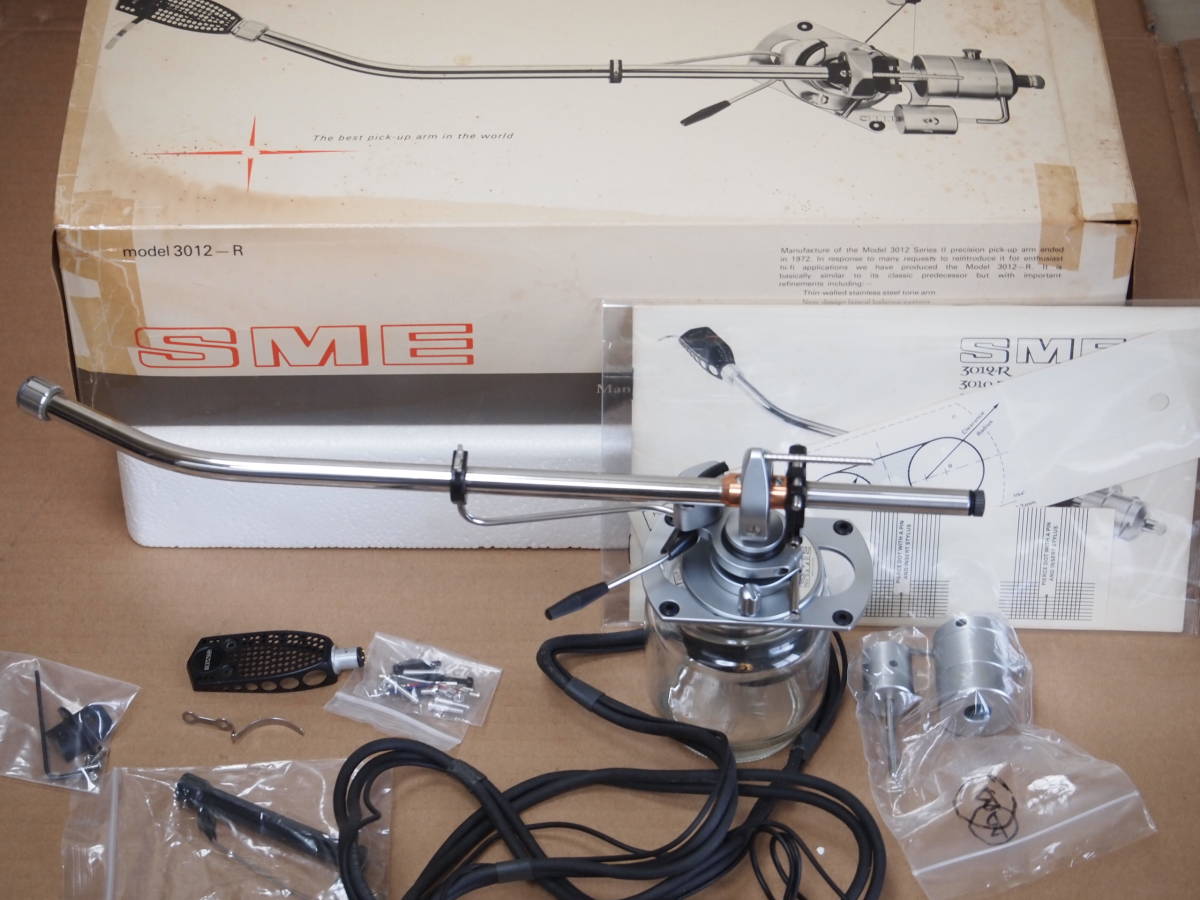 SME 3012-R トーンアーム 元箱 フォノケーブル 導通確認