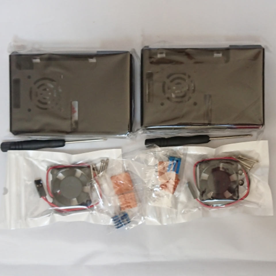 2個セット】Raspberry Pi 3専用ケース(黒)(ファン、ヒートシンク付