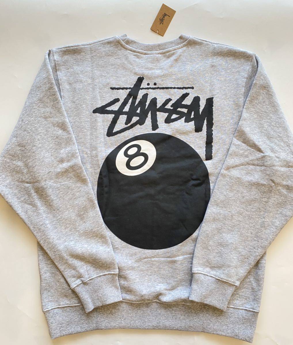 Sサイズ】新品 タグ付き stussy 8ボール スウェット グレー Yahoo