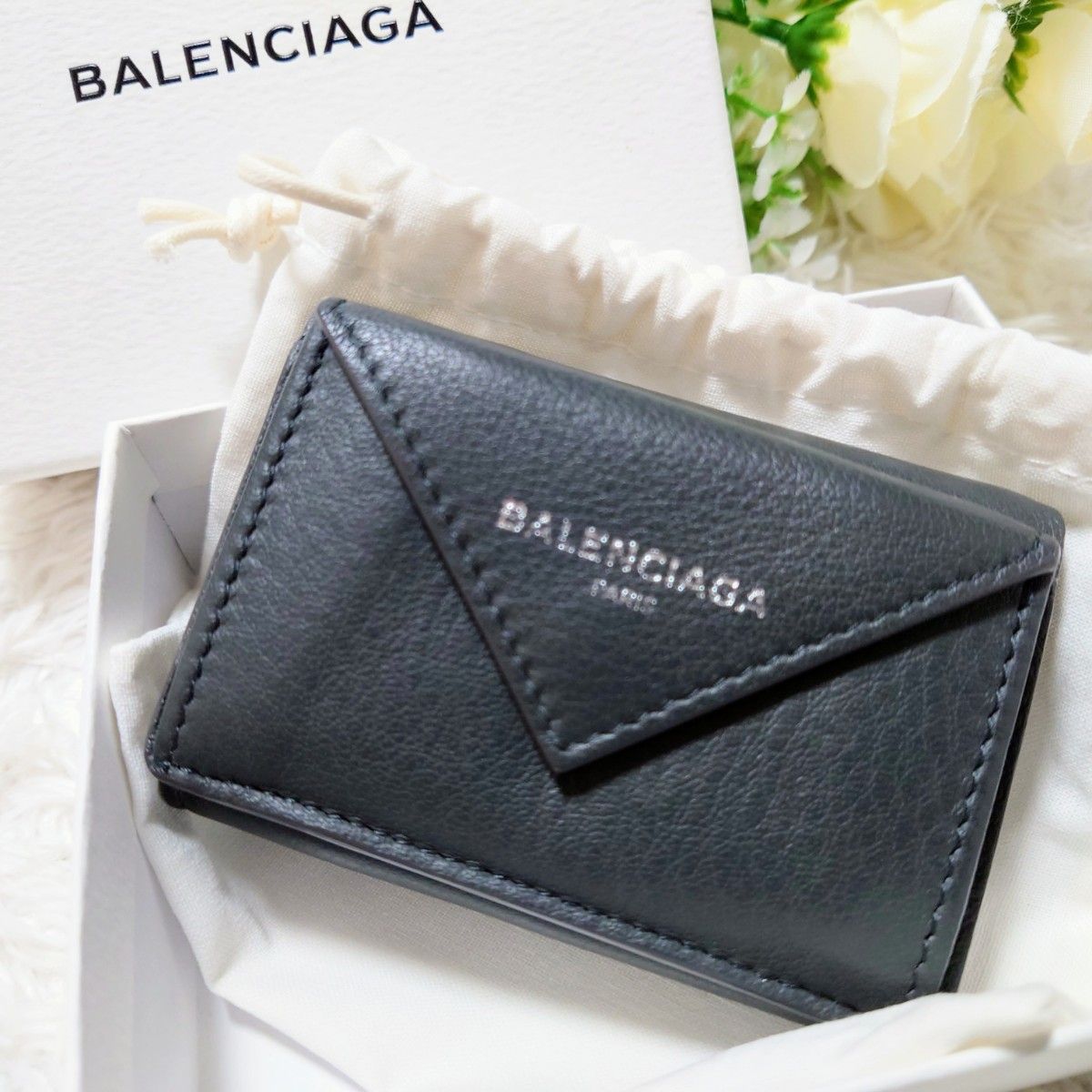 安い在庫あ】 Balenciaga - 新品 バレンシアガ ミニ財布 ペーパー ミニ