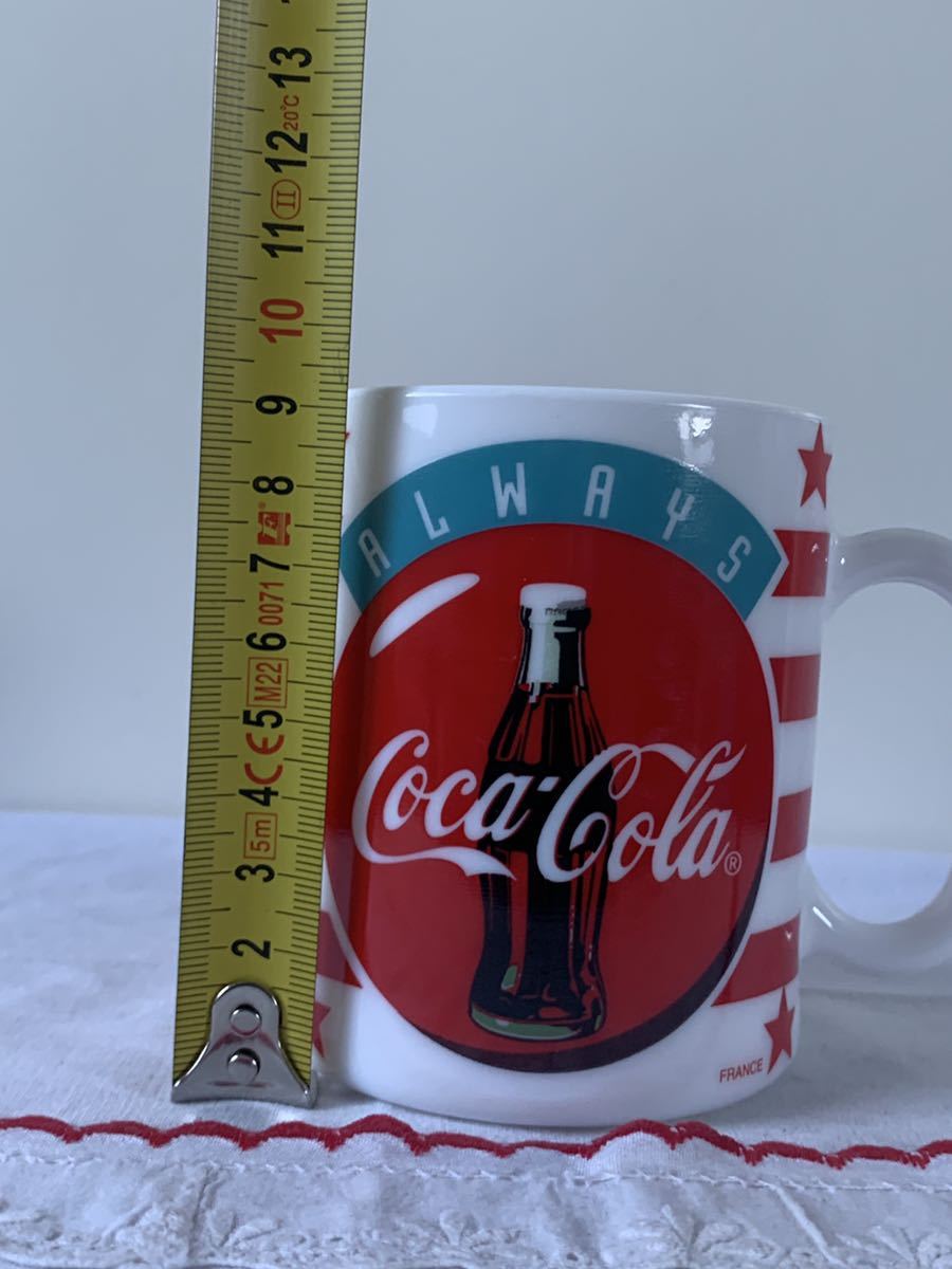 90s フランス製 コカコーラ x アルコパル ミルクガラス ヴィンテージ マグカップ arcopal Coca-Cola 1997_画像8