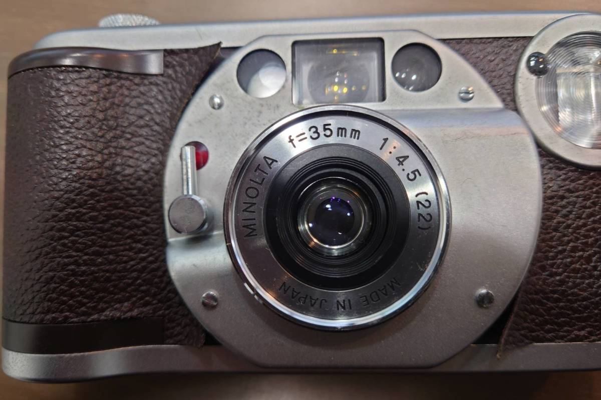 カメラ フィルムカメラ T 1円スタート 保管品 MINOLTA ミノルタ PROD-20S フィルムカメラ シルバー×ダークブラウン 1 4.5(22) 35mm
