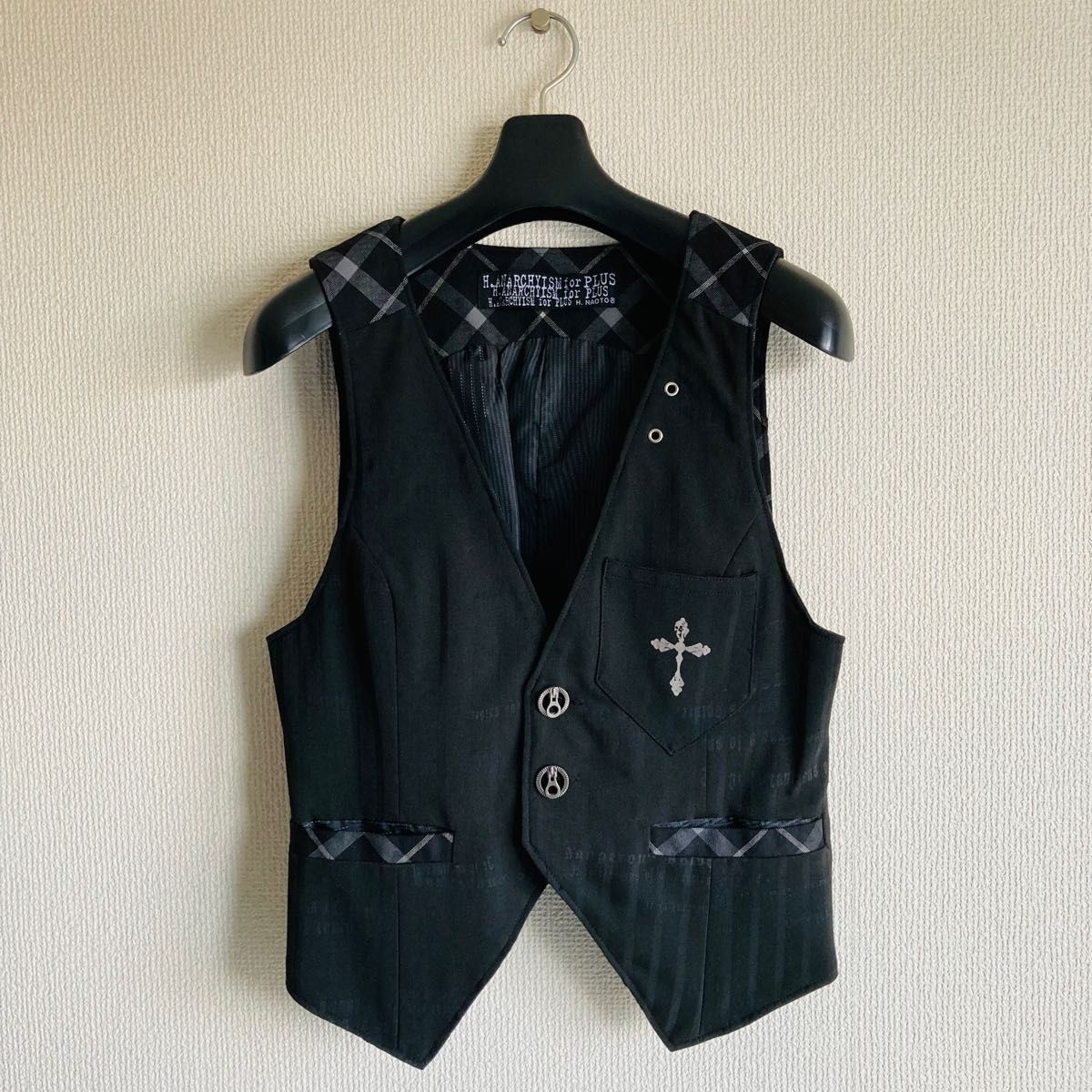 H.NAOTO エイチナオト ベスト ジレ 黒 ブラック 美品 パンク ロック