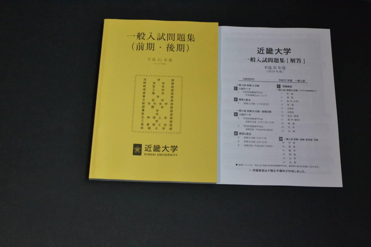 2019年　2019年度　近畿大学 　一般入試問題　赤本　過去問題　過去問_画像1