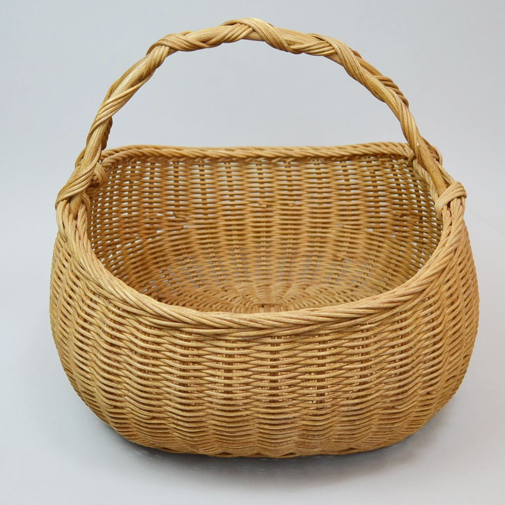  rattan basket oval 1 pcs hand display cane basket storage 