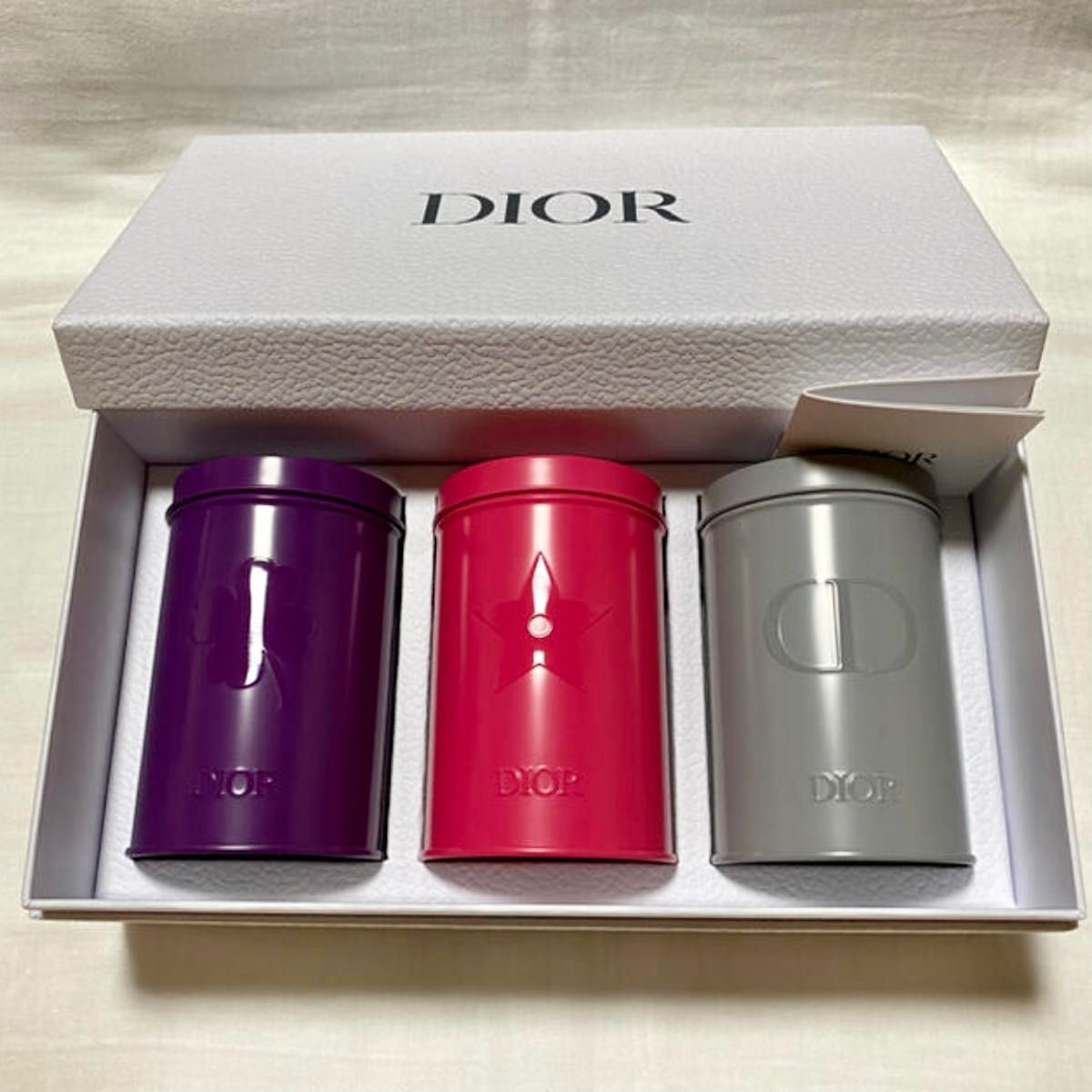 Christian Dior ディオール ノベルティ キャニスター 缶 3つセット 新品未使用♪