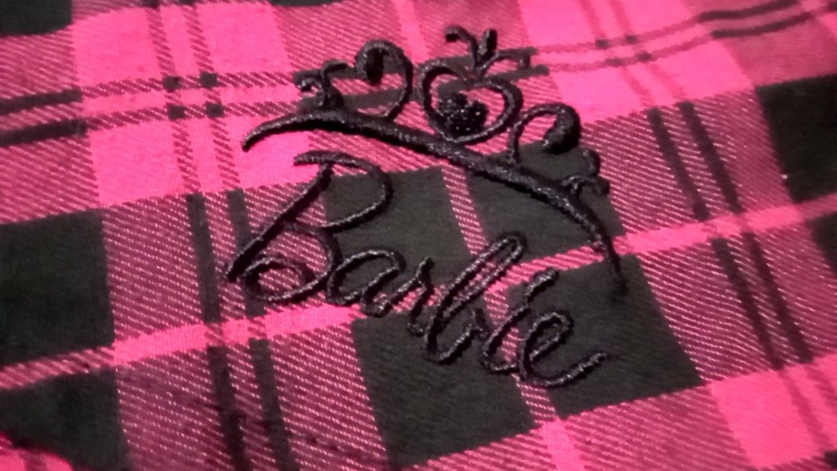 Barbie バービー キャミソールワンピースチュニックワンピース 110サイズ USED 子供服 ピンク チェック柄