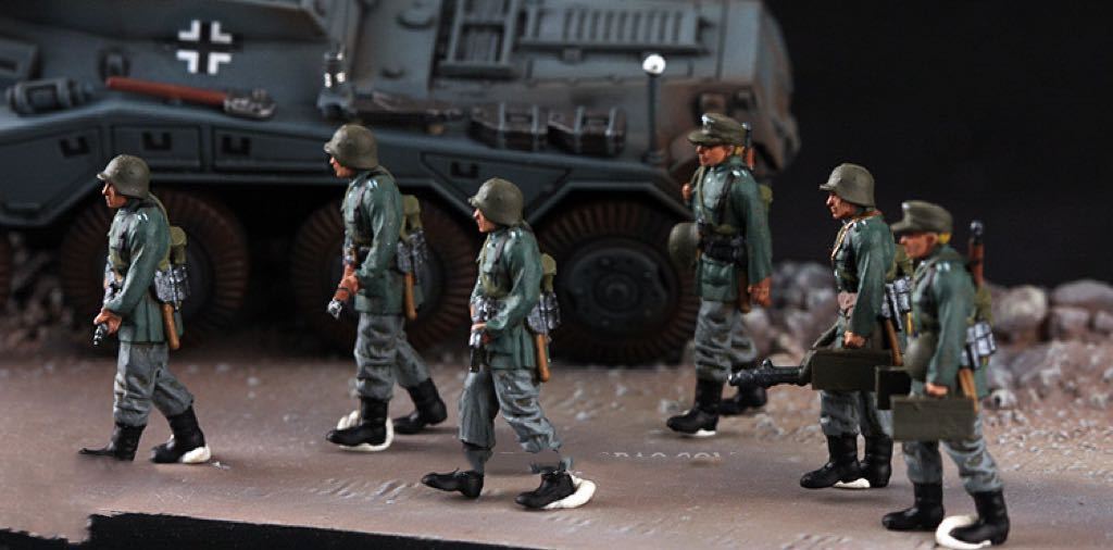 1/72 ミニチュアフィギュア　第二次世界大戦　WW.II ドイツ軍　士兵　塗装済み　6個セット_画像2