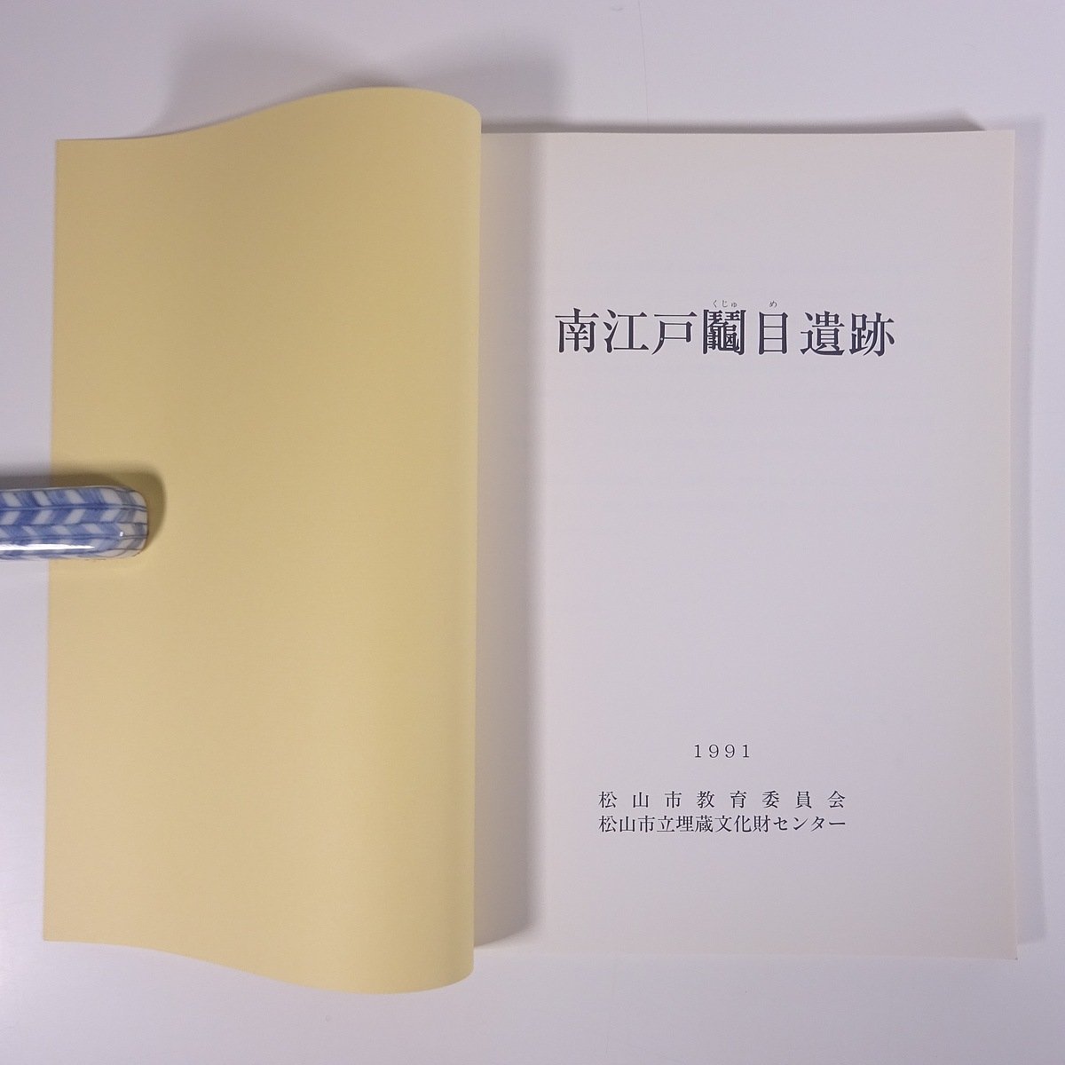 南江戸鬮目遺跡 松山市文化財調査報告書22 愛媛県 埋蔵文化財センター 1991 大型本 郷土本 考古学 遺跡 遺構 遺物 図版_画像5