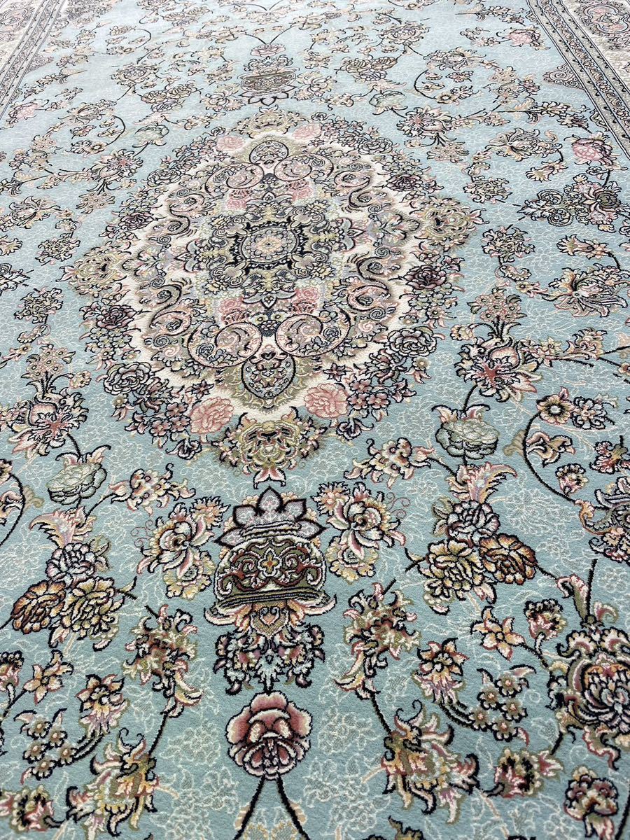魁】超最上手作品 イスファハン ペルシャ絨毯 未使用極上品 シルク