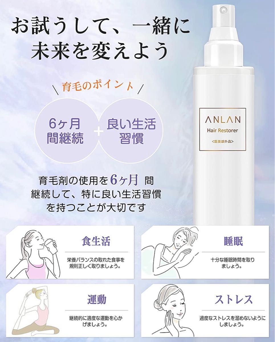 ANLAN 育毛剤 男女兼用 薬用 150ml 育毛トニック 日本製 2本セット