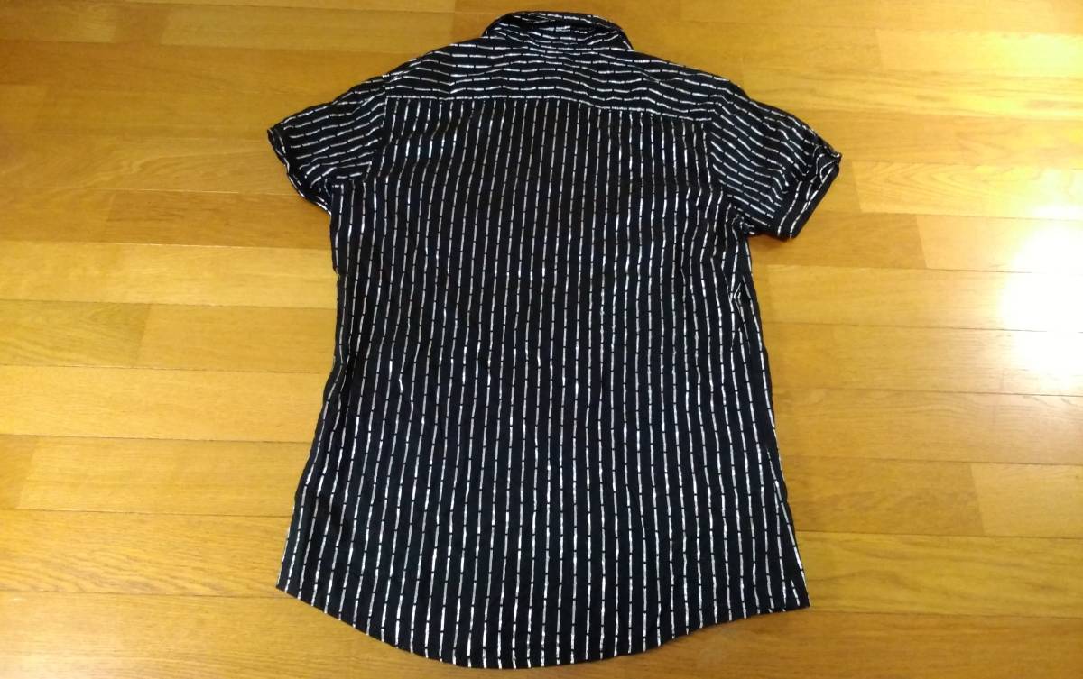BEAMS ビームス 半袖シャツ SIZE:L 黒 銀 送料215円～の画像2