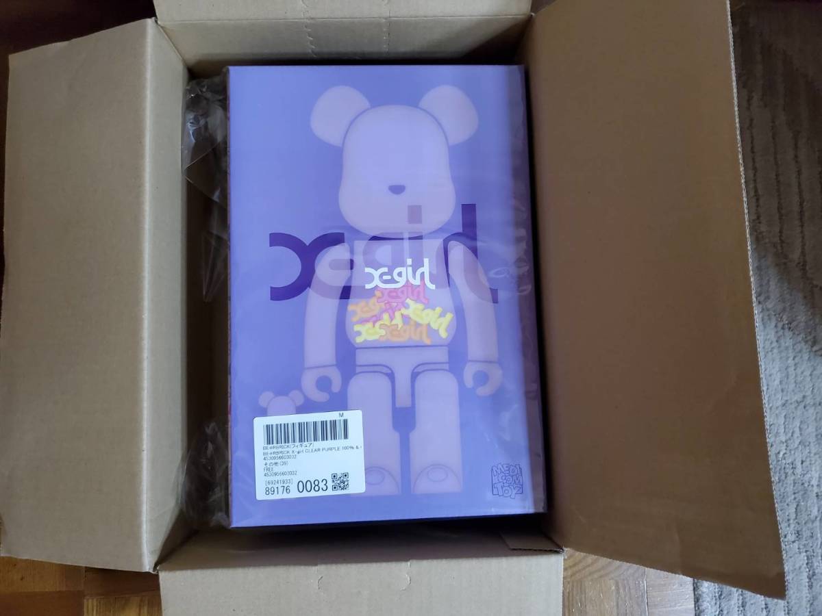 ヤフオク! - BE@RBRICK X-girl CLEAR PURPLE 100％ & 400％