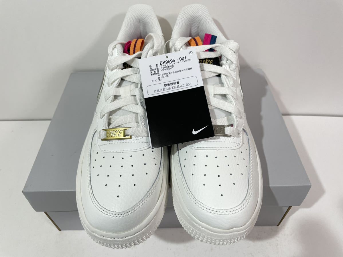 【送料無料】【新品※ラスト1点！】24㎝　Nike AirForce1 GS Double Swoosh ナイキ エアフォース1GS ダブルスウォッシュ シルバー/ゴールド_画像4