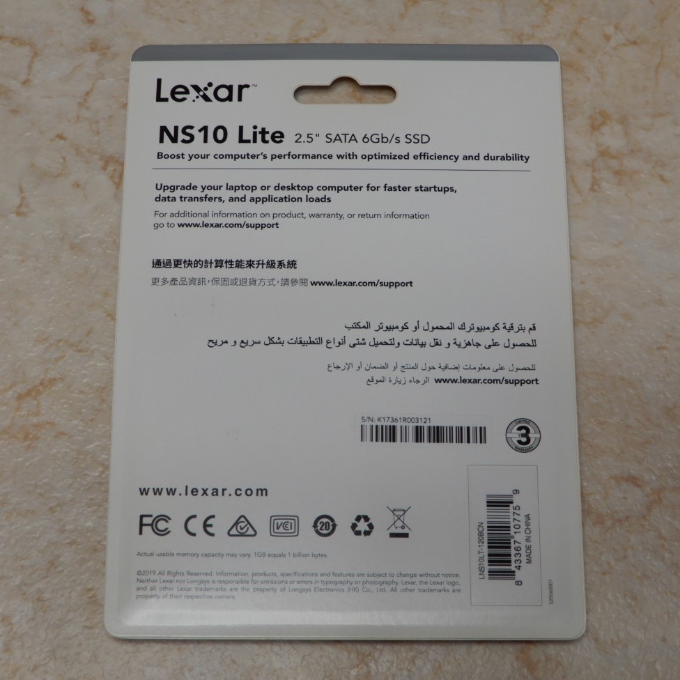 * new goods * unopened *120GB SSD 2.5 -inch built-in type Lexarre kissa -NS10 Lite SATA3 6Gb/s 7mm thickness 
