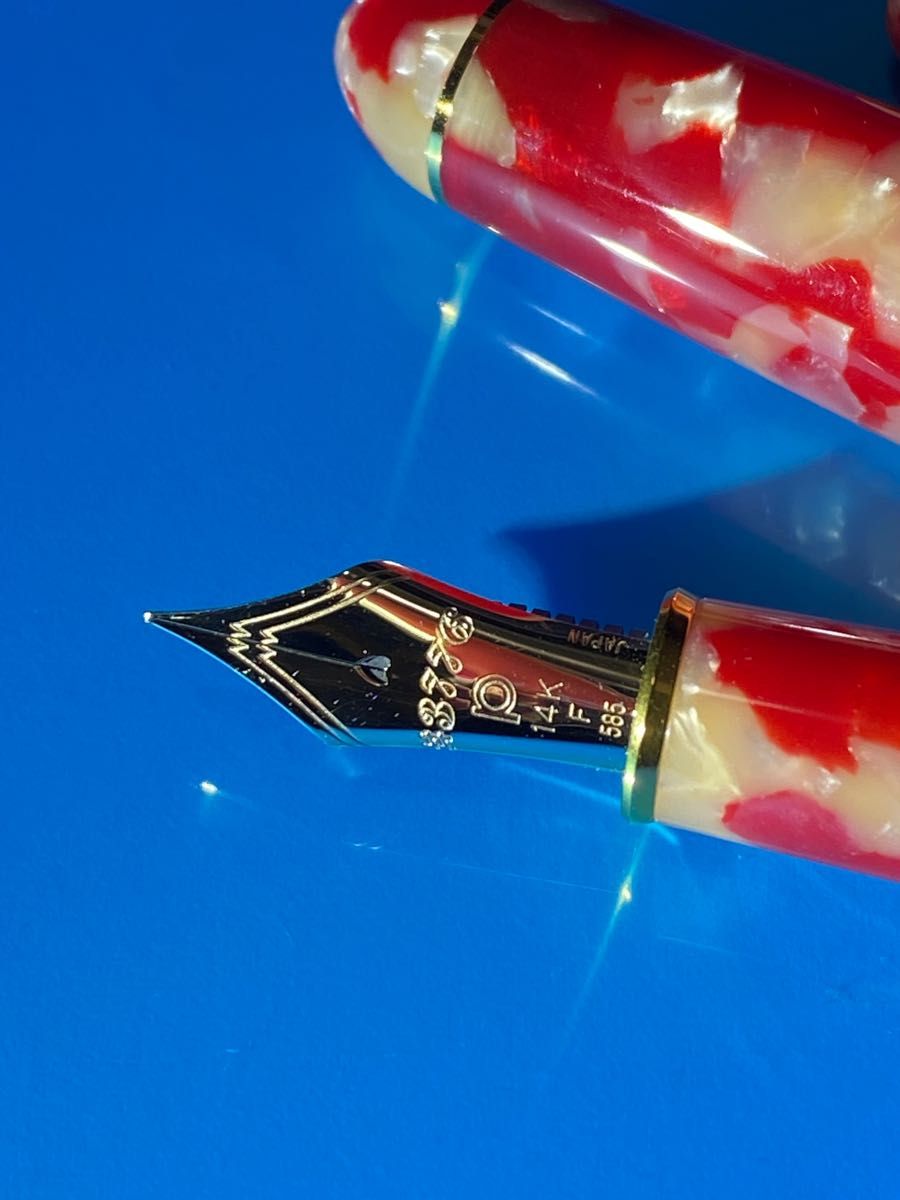 プラチナ万年筆 キンギョ F セルロイド 両用式 コンバーター付き