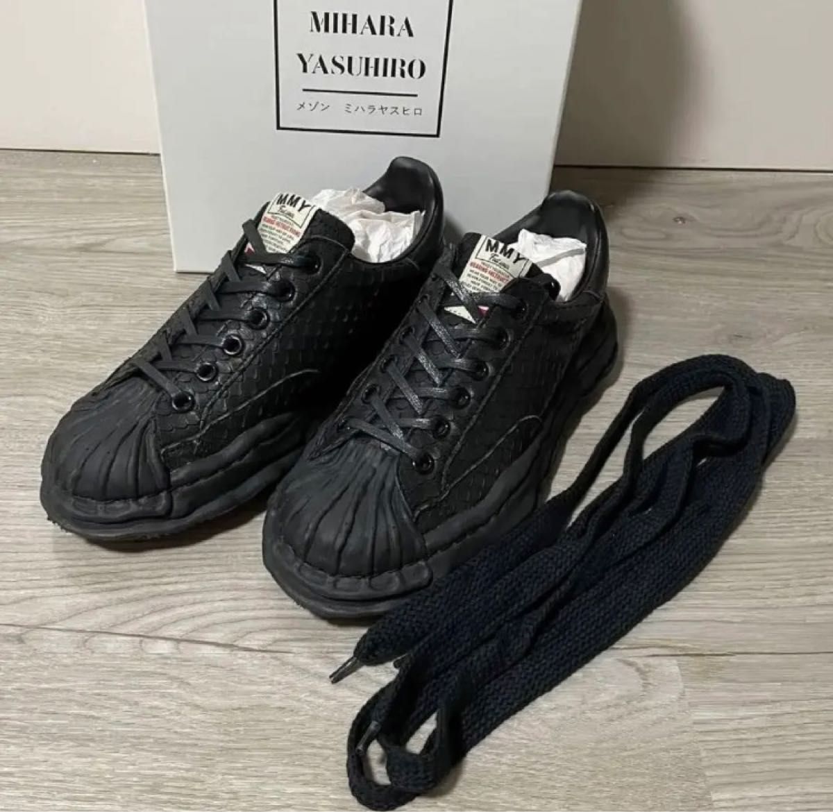 ☆メゾン ミハラヤスヒロ BLAKEY カットレザー☆ MIKARA YASUHIRO
