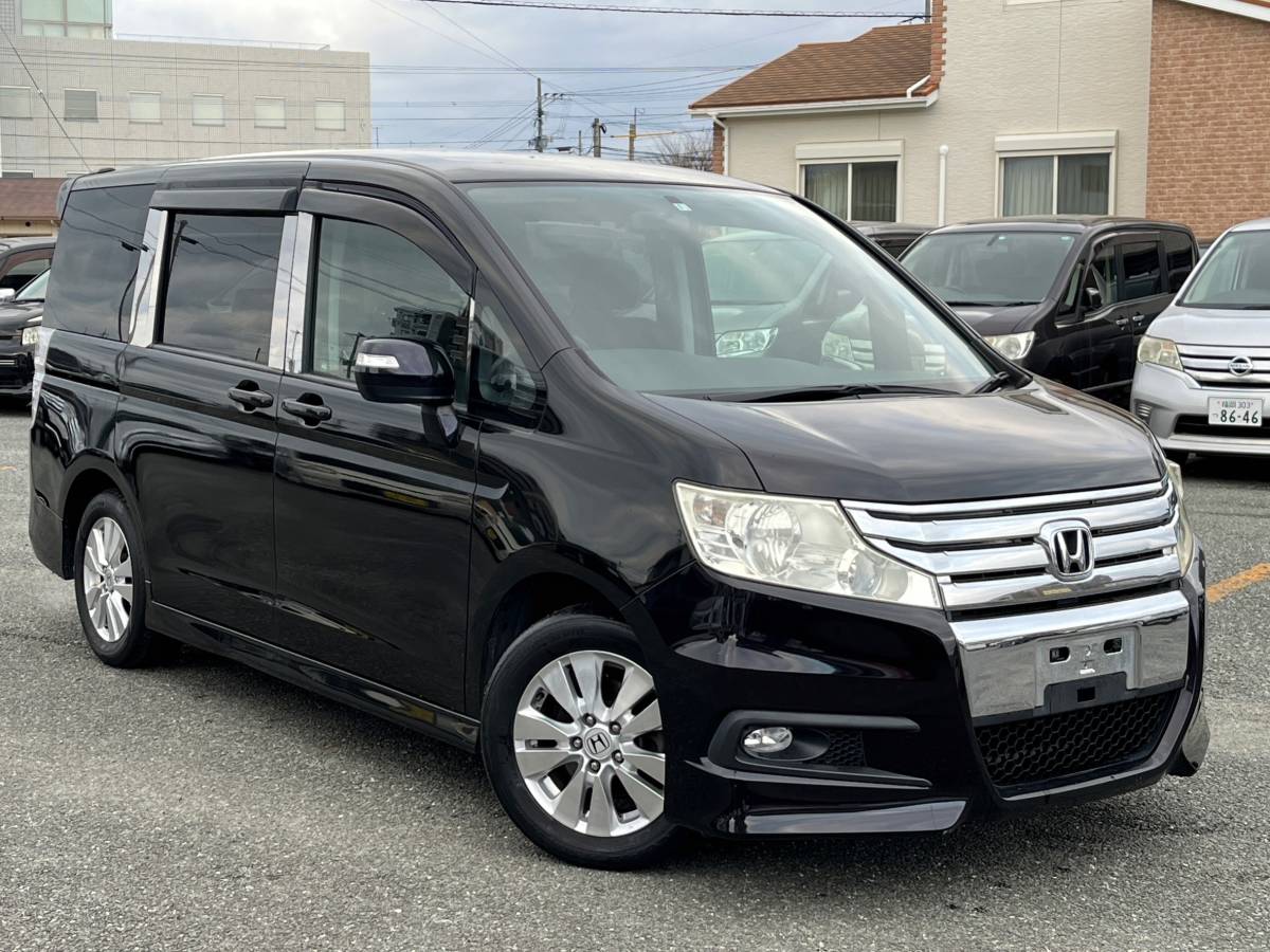 ※九州・福岡発※ステップワゴン*スパーダS*車検7年6月*インターナビ*ワンセグ*Bluetooth*後席モニター*両側パワスラ*ETC*キーレス*純正AW*