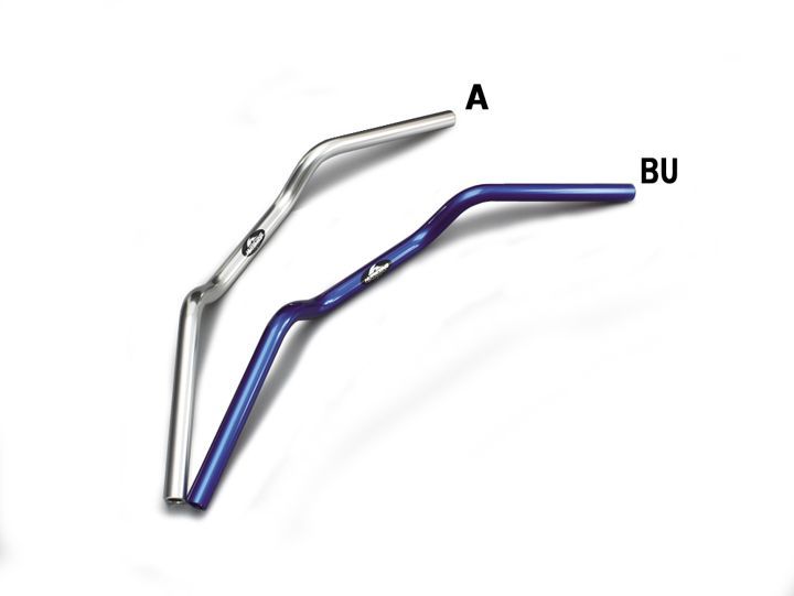 ハリケーン HB0205BU コンチ2型 ブルーアルマイト 外径φ22,2mm 内径φ14mm 全高75mm 全巾670mm ハンドル_画像1