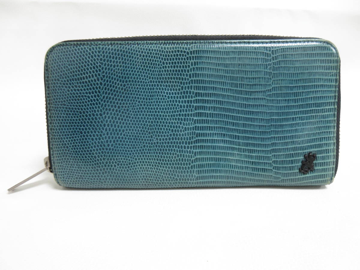 10596◇【SALE】agnes b アニエスベー リザード ラウンドファスナー