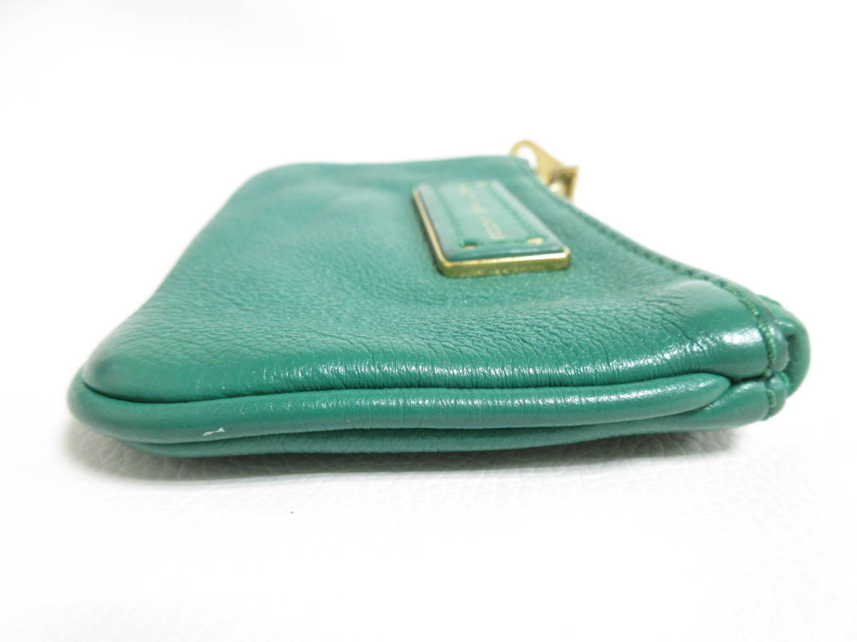 10599◆【SALE】MARC BY MARC JACOBS マーク バイ マークジェイコブス キーリング付きコインケース 緑 中古 USED_画像4