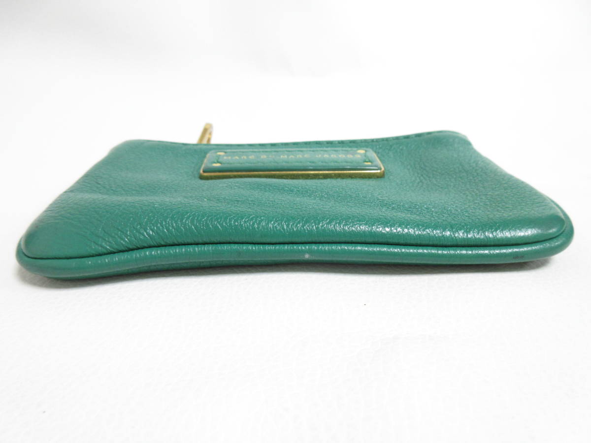 10599◆【SALE】MARC BY MARC JACOBS マーク バイ マークジェイコブス キーリング付きコインケース 緑 中古 USED_画像5