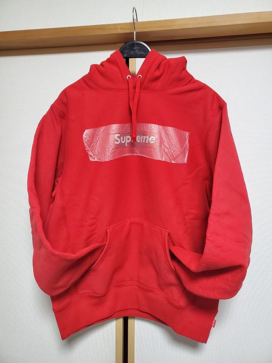 supreme Swarovski Box Logo Hooded　S