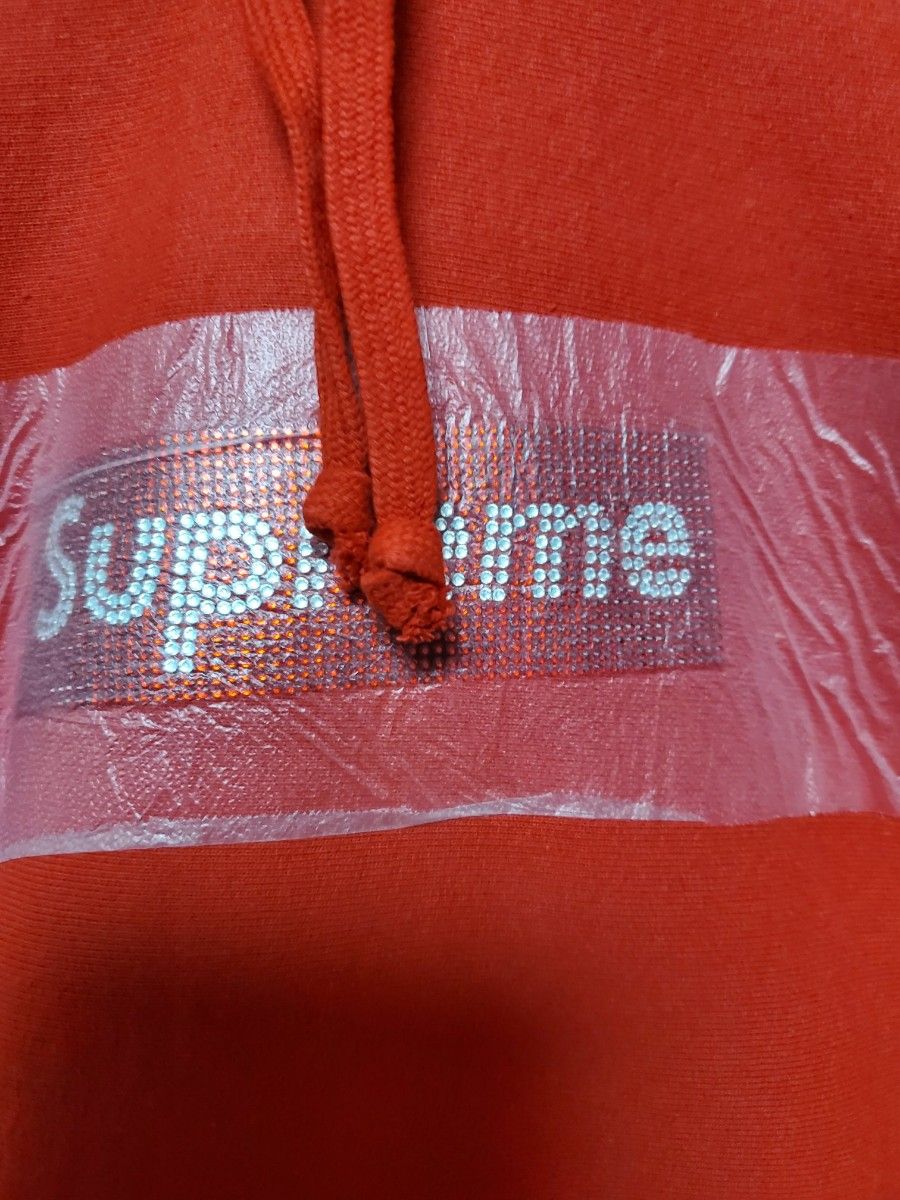 supreme Swarovski Box Logo Hooded　S