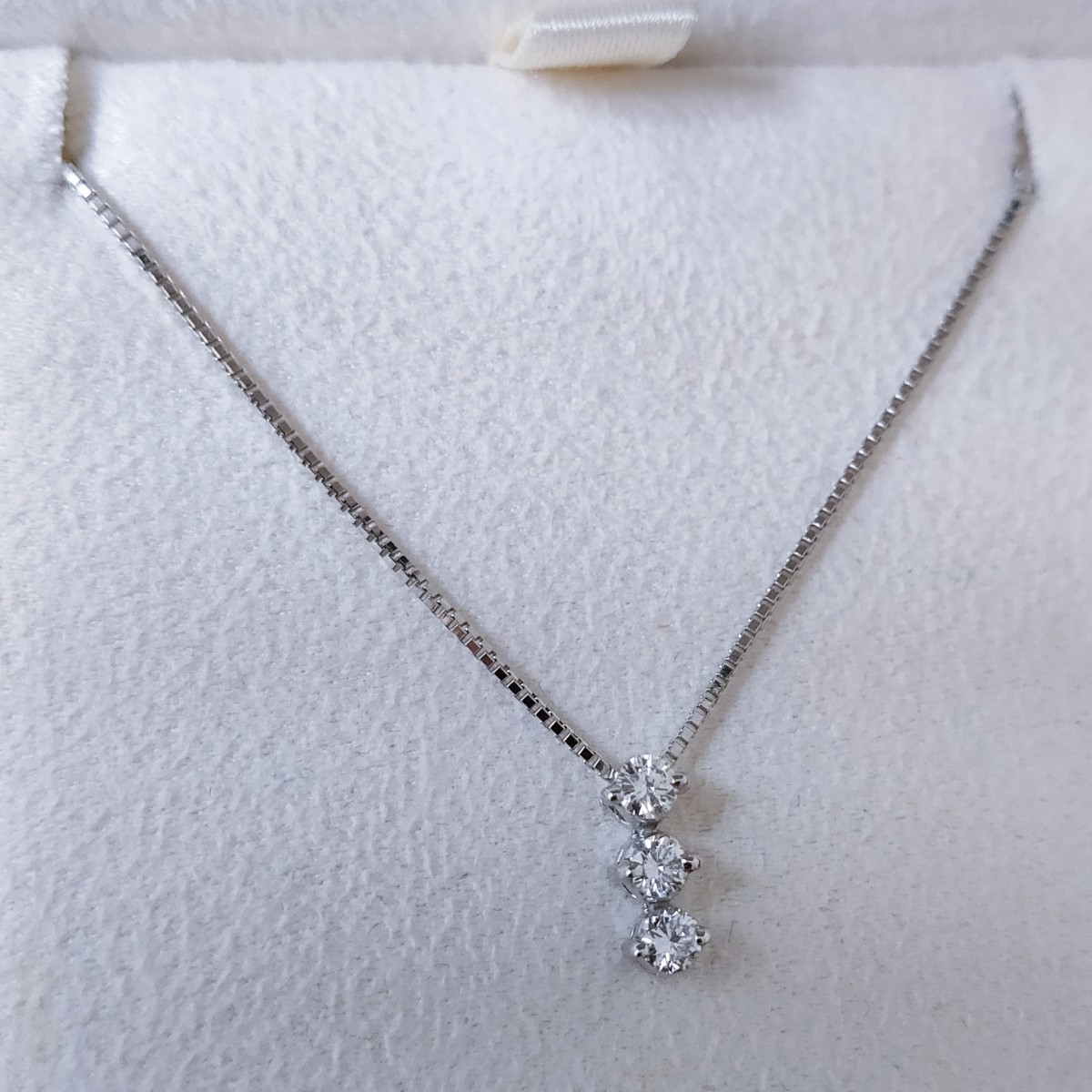 ヴァンドーム青山 ダイヤモンド ネックレス Pt950 0.15ct 2.5g 質重視