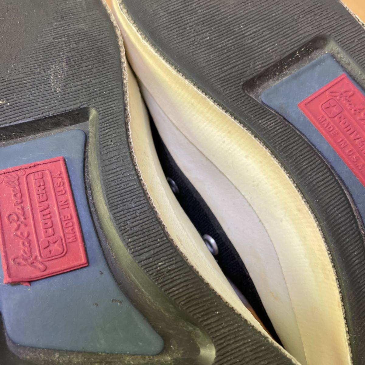 黒 USA製 コンバース ジャックパーセル us7.5 アメリカ製 MADE IN USA