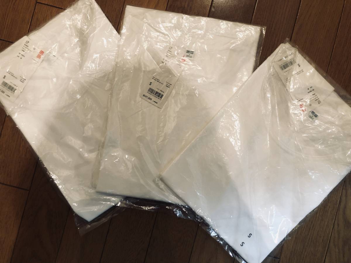 新品！未開封★タグ付き★UNIQLO★ユニクロ★スピーマコットンクルーネックTシャツ★白Tシャツ_画像1