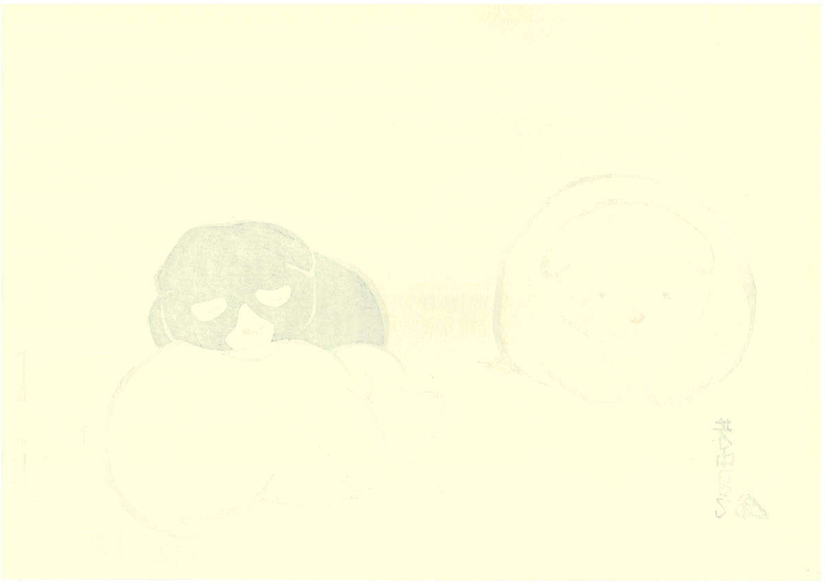 中村芳中 Nakamura Houchu 木版画 狗子 (いぬころ) 初版 1802年 何とも愛らしい味わい深い貴重な木版画を是非ご自宅で!!