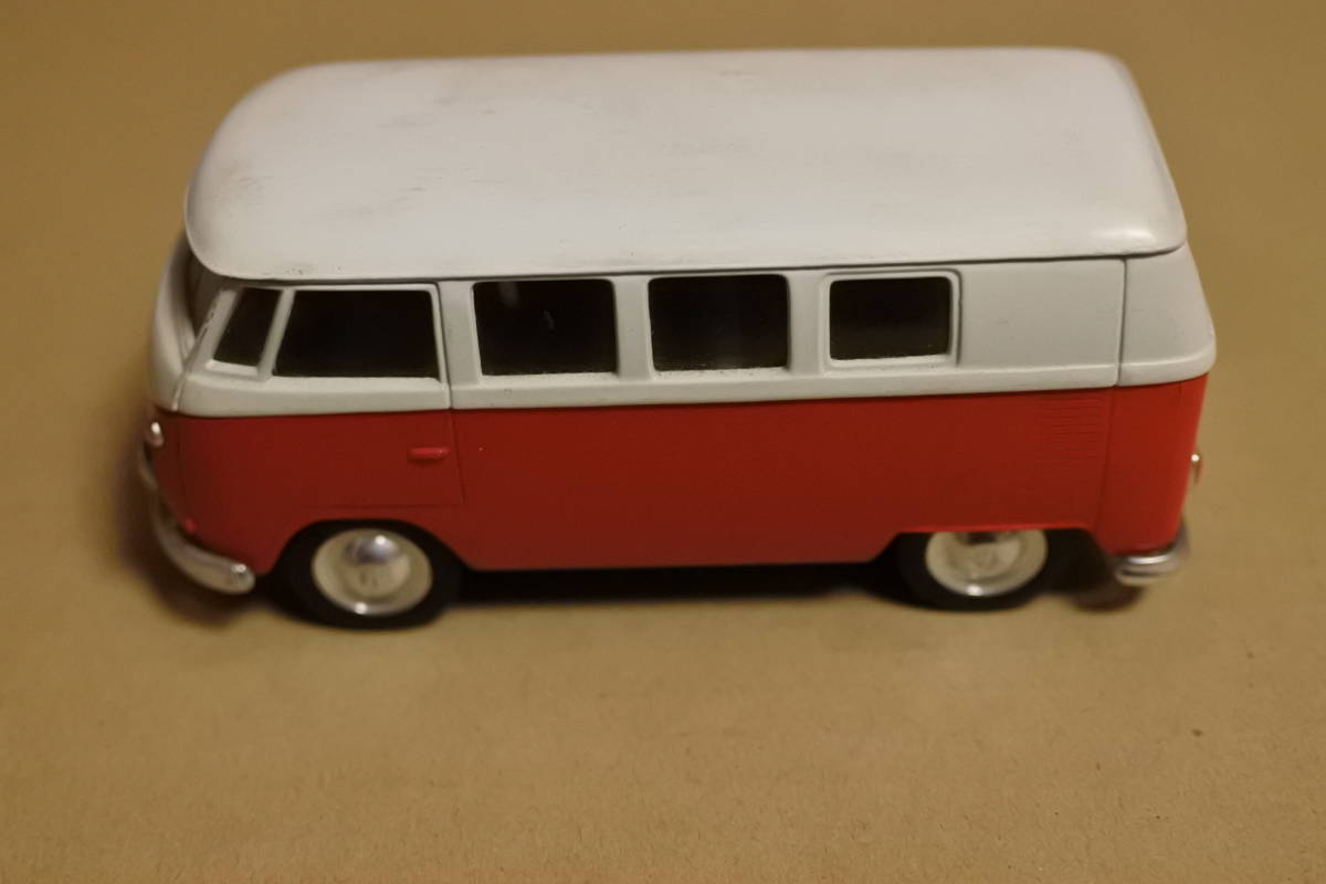 WELLY VW микроавтобус pull-back машина красный / белый 