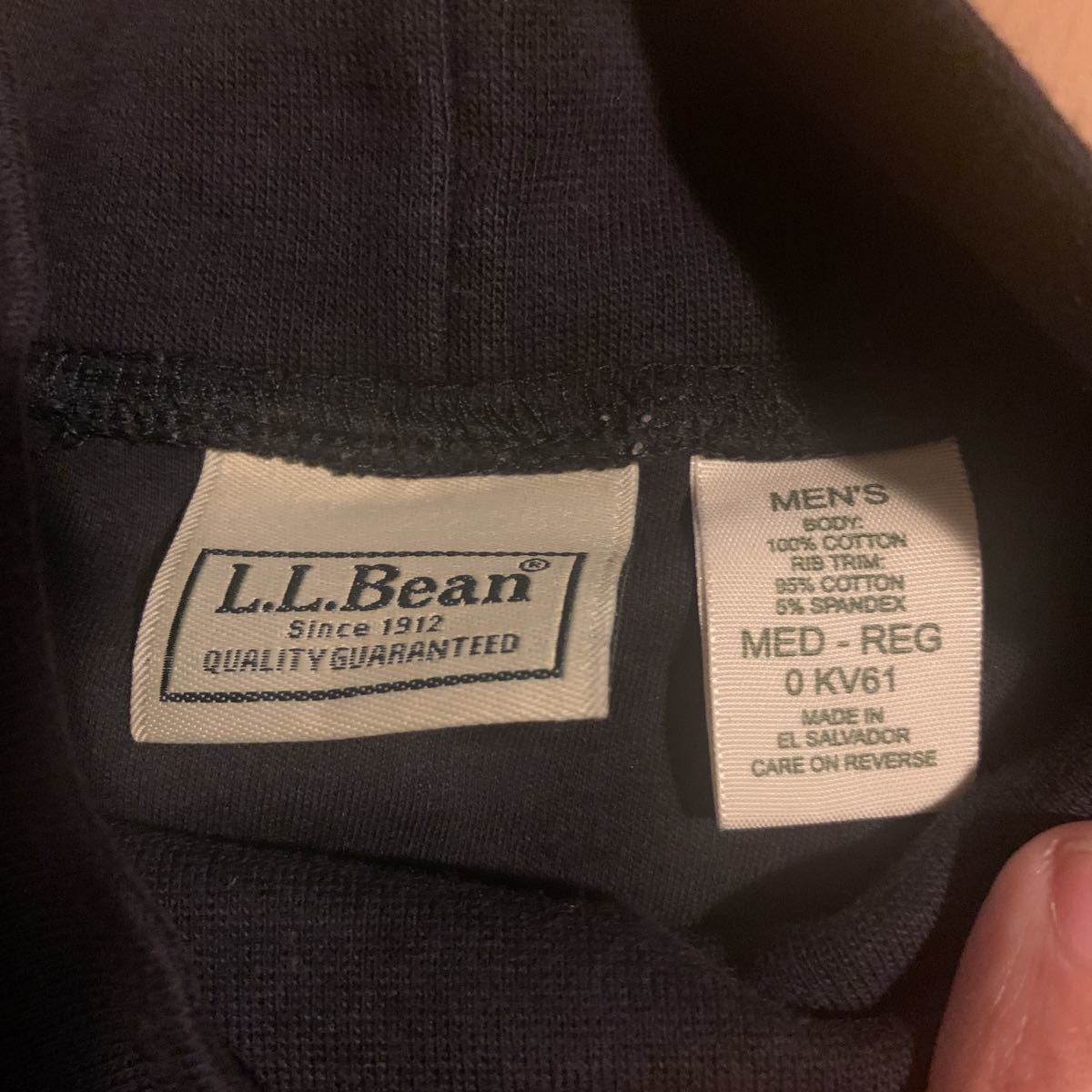 【L.L.Bean】エルエルビーン ハイネック カットソー US Mサイズ ブラック 長袖Tシャツ 無地_画像3