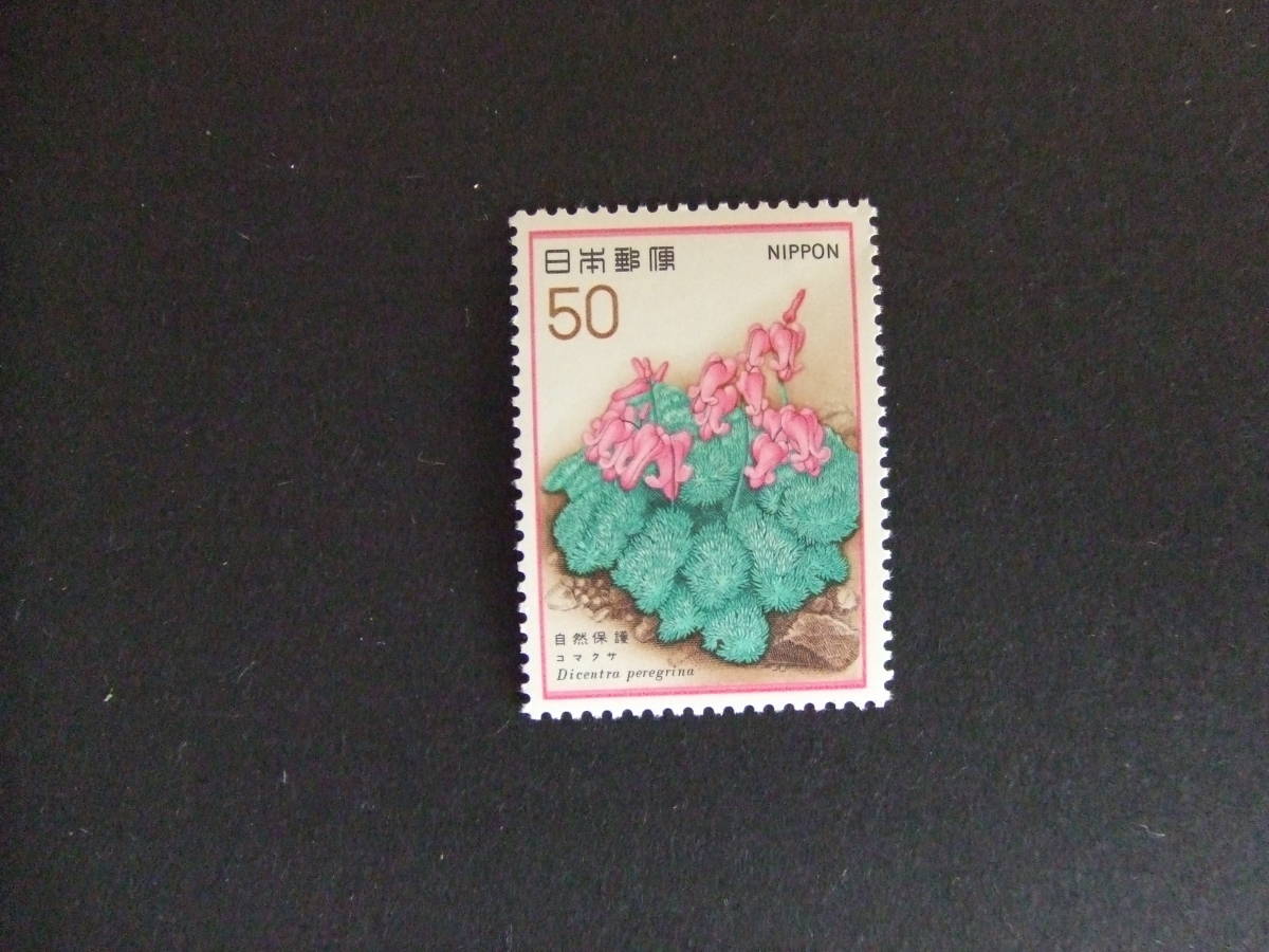 日本切手ー未使用 1978年「自然保護シリーズ」第5集 植物 コマクサ 50円 1枚    の画像1