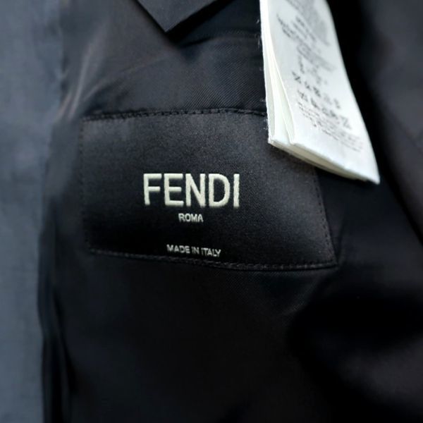 極美品 フェンディ FENDI シングルスーツ/イタリア製/2022年SS/FJ0657-FB0767/定価30万位 グレー 46（4857)_画像6