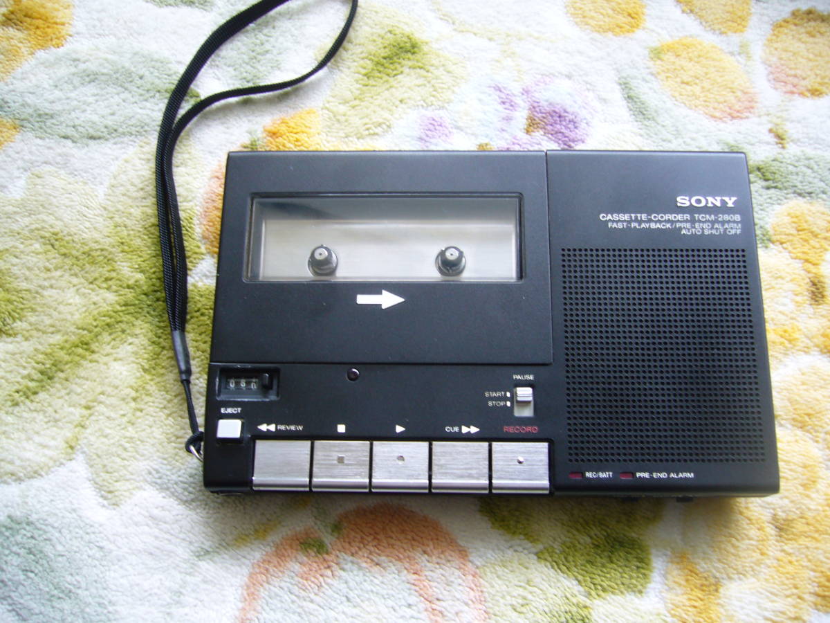 ひし型 ☆動作品 SONY TCM-280B ソニー カセットレコーダー 純正カバー