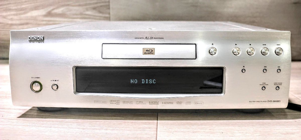動作品☆DENON DVD-3800BD デノン ブルーレイディスクプレーヤー 08年製 電源コード付属 3Y1015