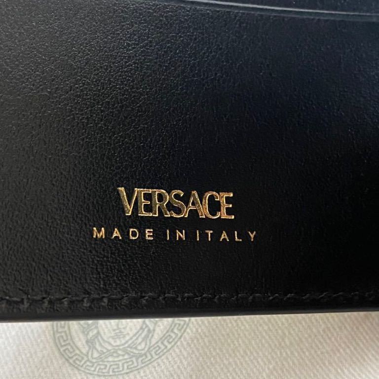 新品 本物 正規品 VERSACE メンズ レザー 二つ折り 財布 黒 メデューサ