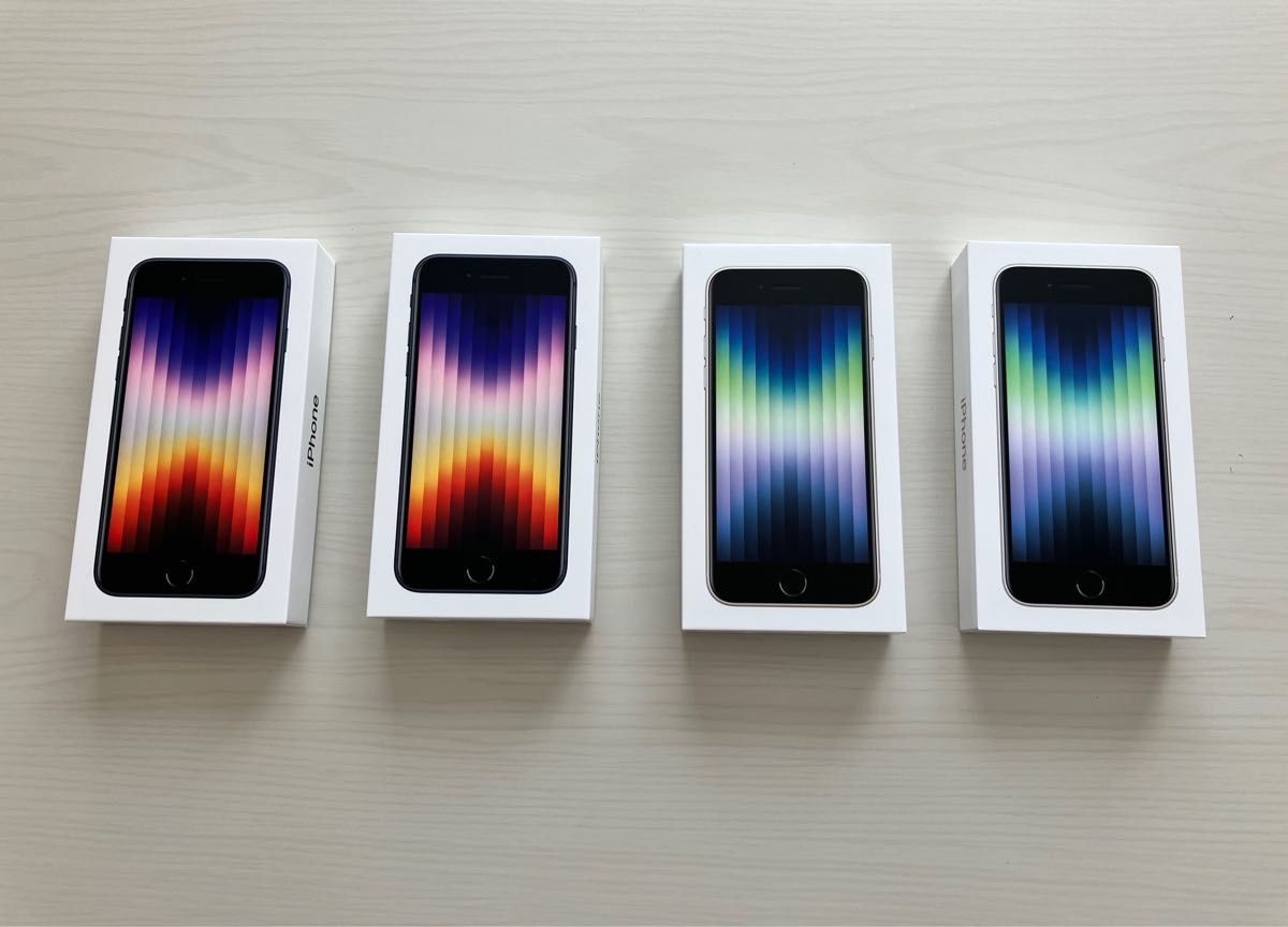 4台おまとめセット　SIMフリー SIMロック解除 iPhone SE 第3世代　　　できる限り早めに発送致します。