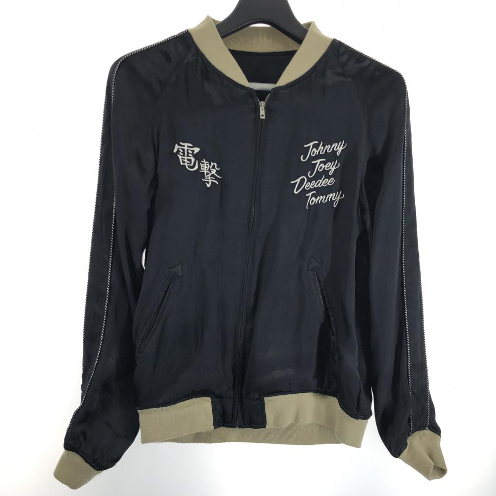 けておりま】 【中古】RUDE GALLERY × RAMONES リバーシブルスカジャン