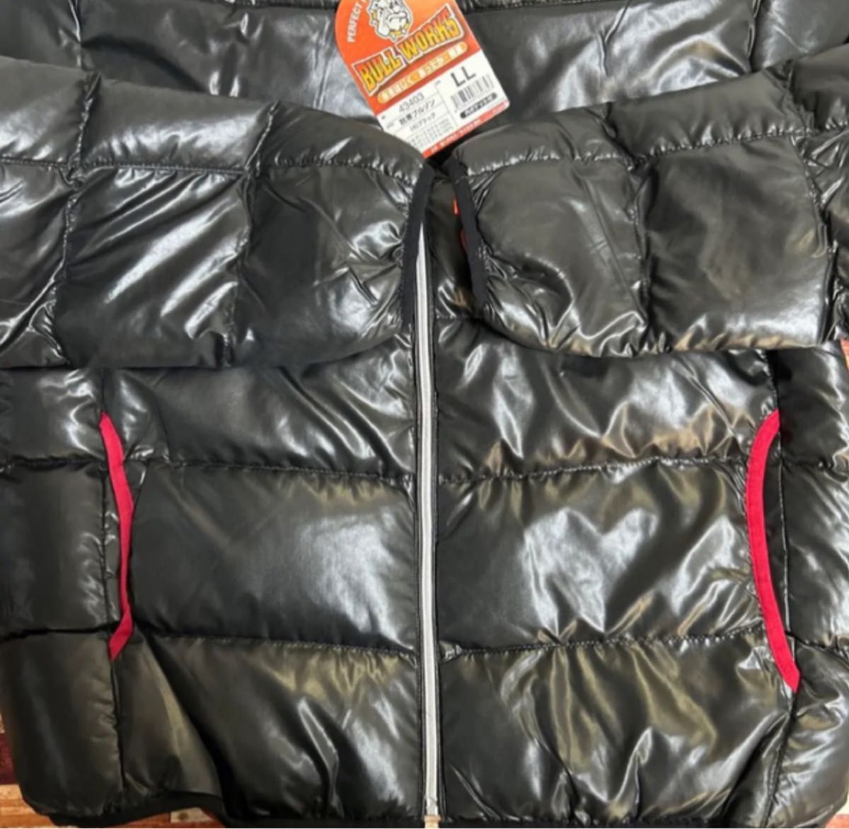 新品 ブルワークス 防寒 軽量 中綿 ジャケットブラックカラーLLサイズ